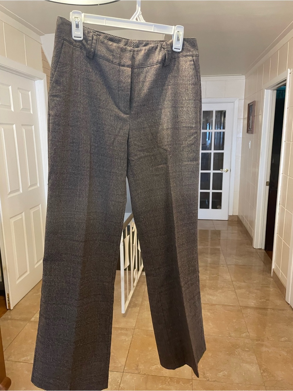 Vintage Women’s Plaid Dress Pants - Classic Straight Leg